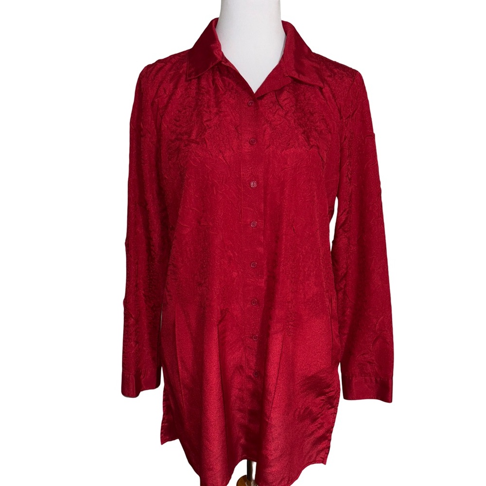 Chico's Red Tunic Top